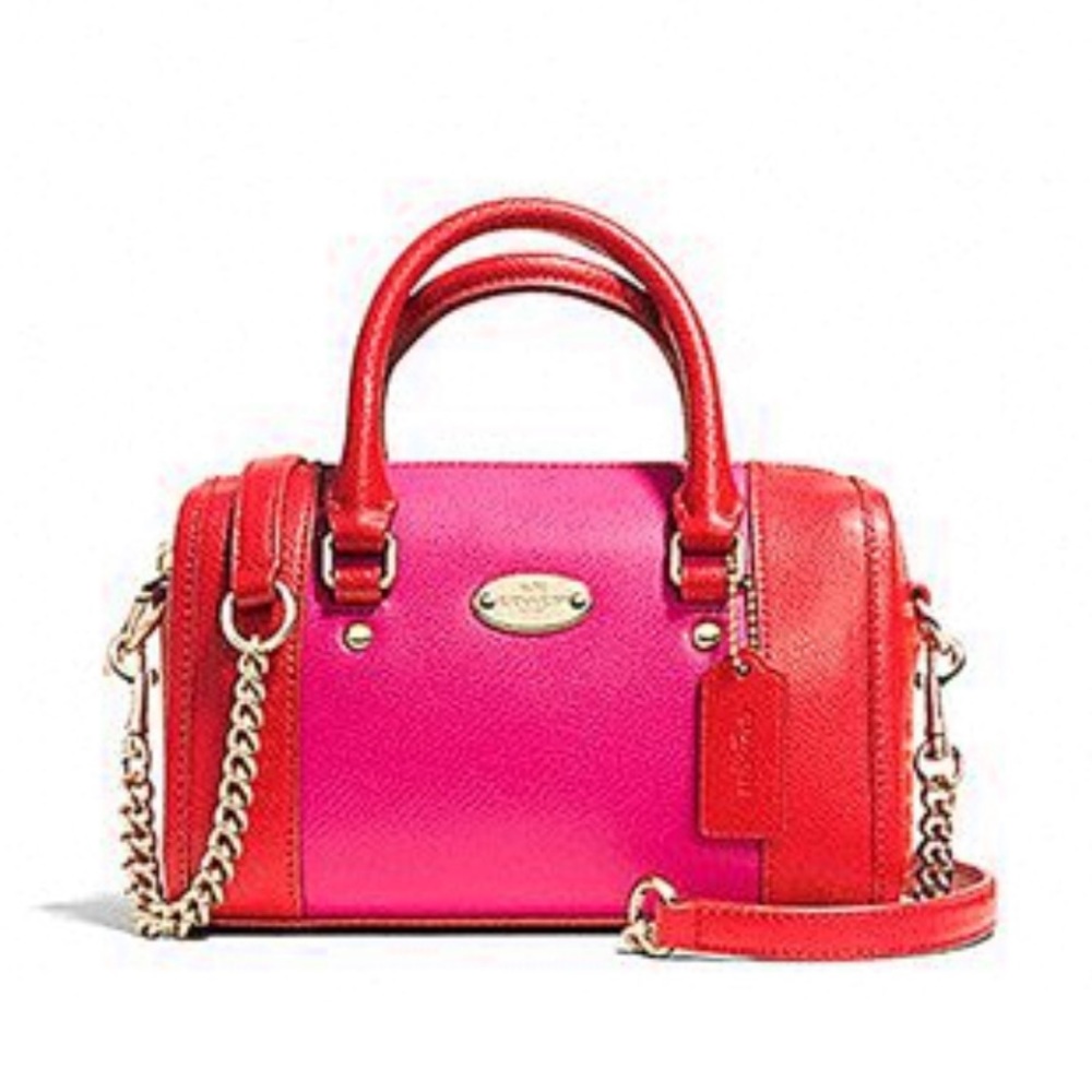 COACH Crossgrain Baby Benette Leather Crossbody
